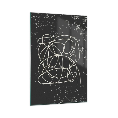 Glastavla - Bild på glas - Vilsegångna tankar - 80x120 cm