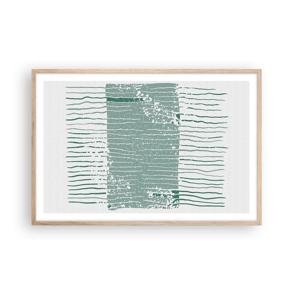 Affisch i ram av ljusek - Marin abstraktion - 91x61 cm