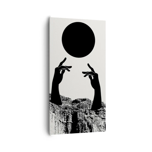 Canvastavla - Bild på duk - Surrealistisk komposition: solen och resten - 65x120 cm