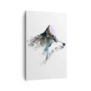 Canvastavla - Bild på duk - Vargen är här - 80x120 cm