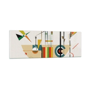 Glastavla - Bild på glas - Så världen skrattar - 90x30 cm