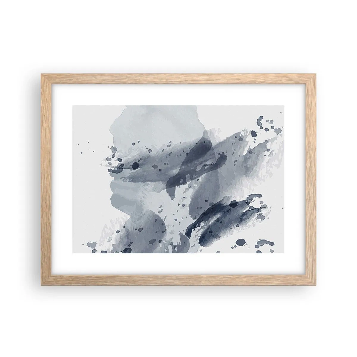 Affisch i ram av ljusek - Studie om vattnets natur - 40x30 cm