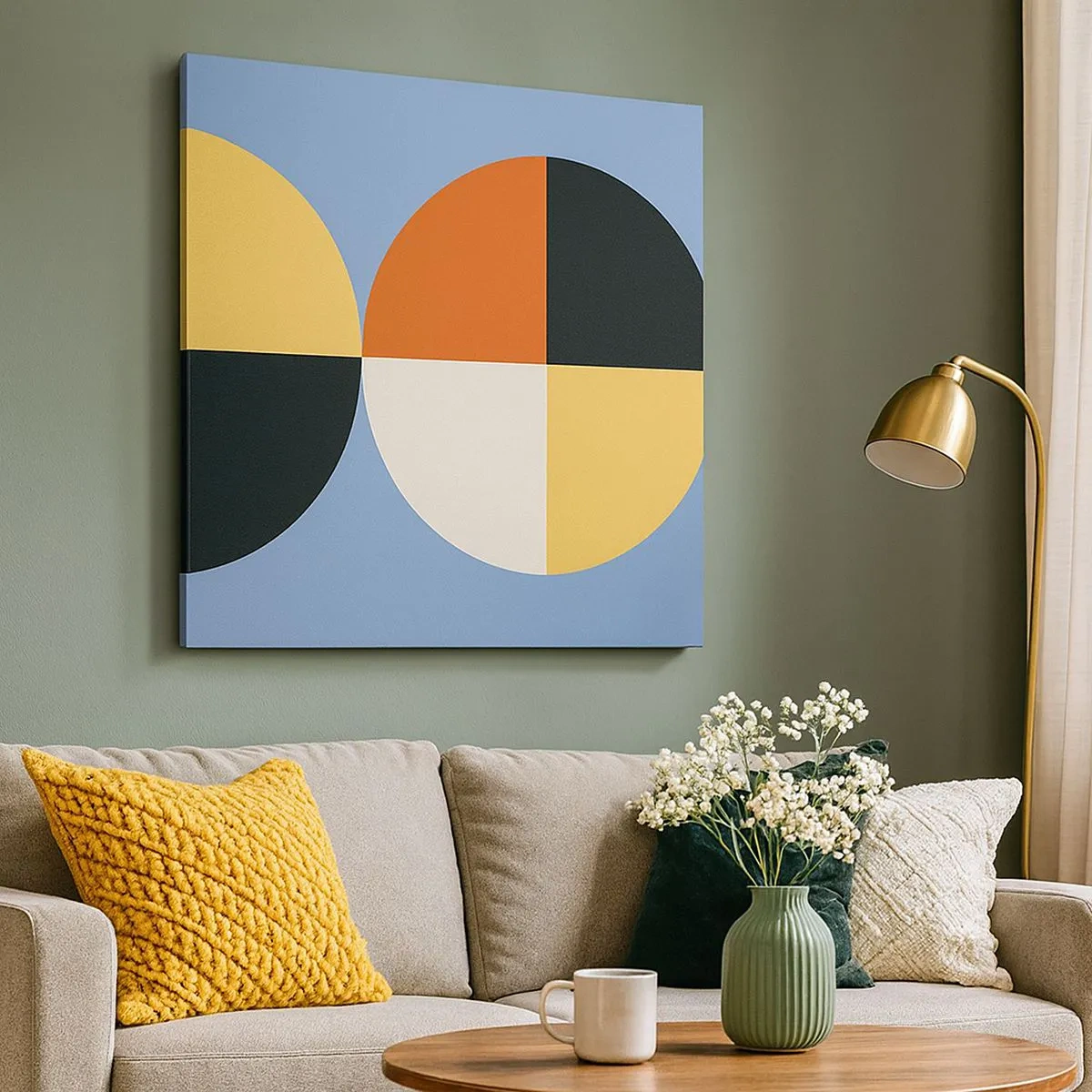 Canvastavla - Bild på duk - Titta och räkna - 30x30 cm