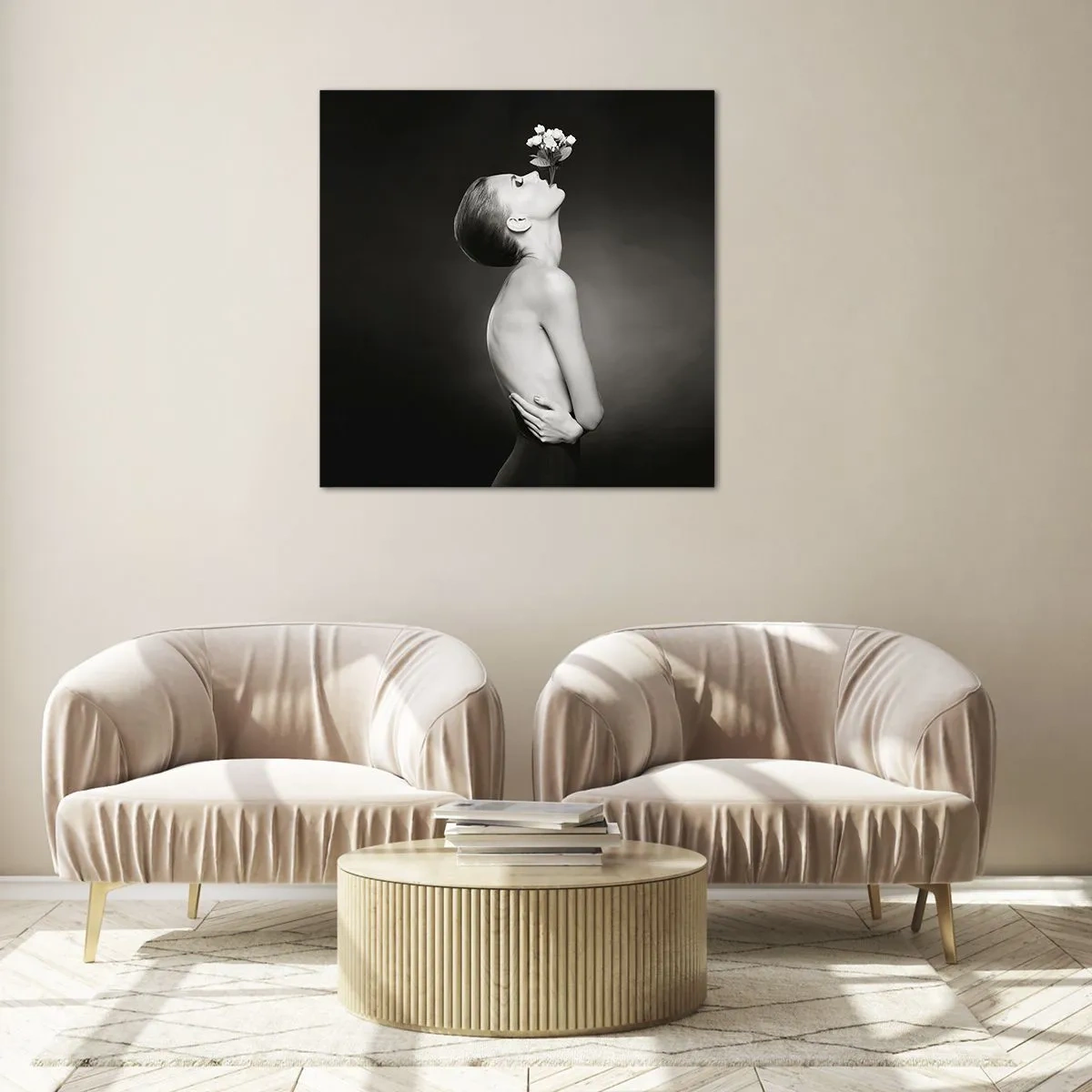 Glastavla - Bild på glas - Excentrisk elegans - 70x70 cm