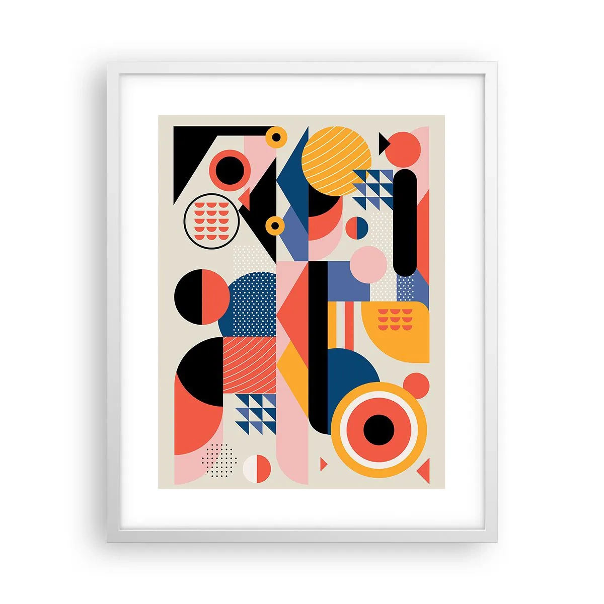 Affisch i vit ram - Komposition: Lek - 40x50 cm