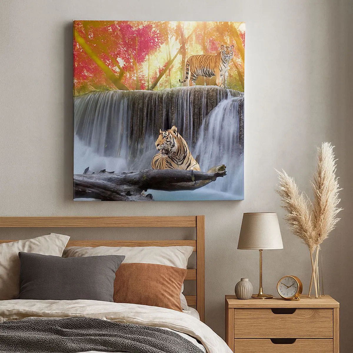 Canvastavla - Bild på duk - Surrealistiskt landskap    - 30x30 cm