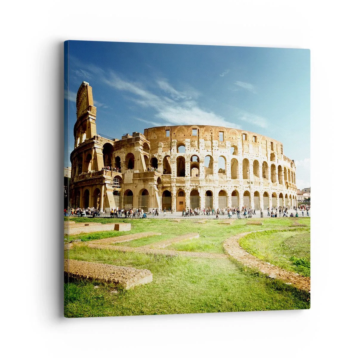 Canvastavla - Bild på duk - Vapnets klang hörs fortfarande - 40x40 cm