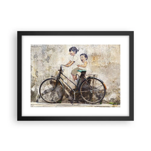 Affisch i svart ram - Sant eller falskt? - 40x30 cm