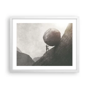 Affisch i vit ram - Jag tror i strid mot hoppet - 50x40 cm