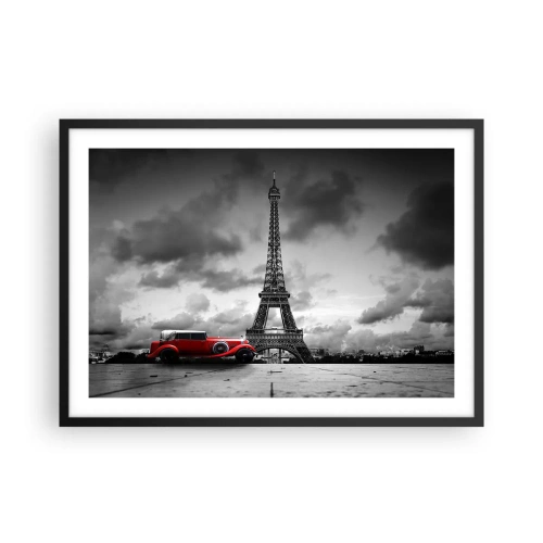 Affisch i svart ram - Inte så länge sedan i Paris - 70x50 cm