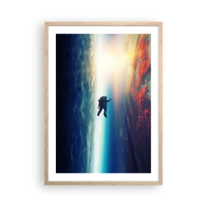 Affisch i ram av ljusek - Stå emot universumet - 50x70 cm