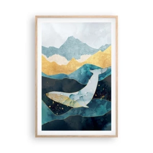 Affisch i ram av ljusek - Norra halvklotets kalla skönhet - 61x91 cm