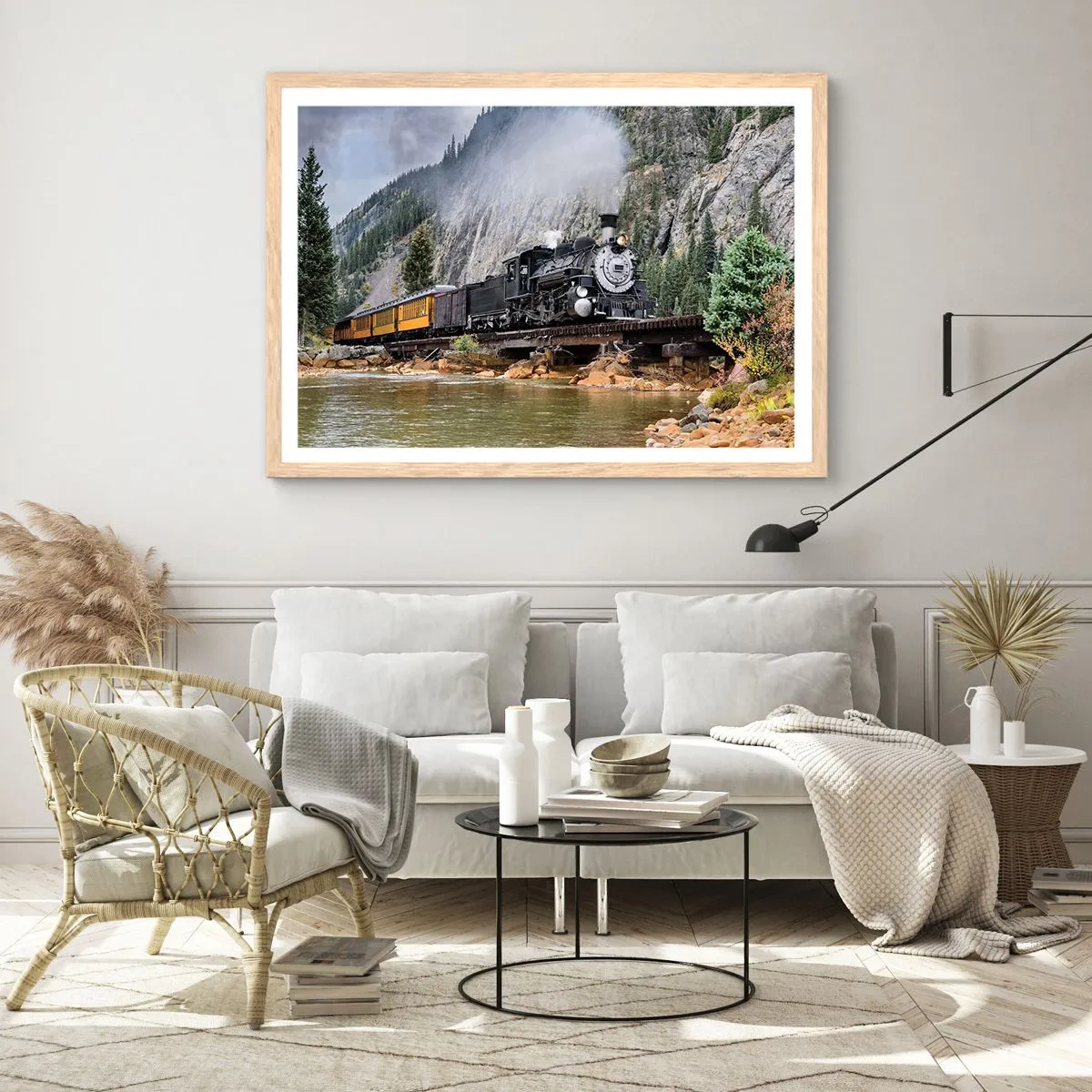 Affisch i ram av ljusek - Vart ska du? Vart? - 100x70 cm