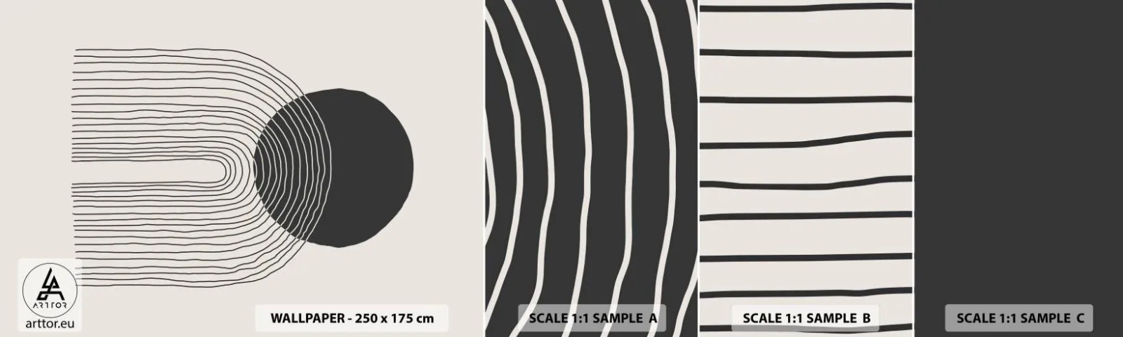 Fototapet Prov Standard Eco - Darr och säkerhet - Abstraktion, Bit, Minimalism - 100x30 cm