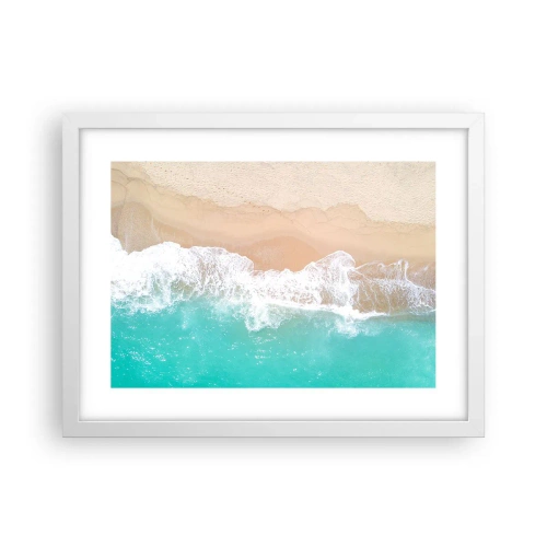 Affisch i vit ram - Smekande beröring - 40x30 cm