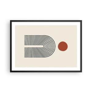 Affisch i svart ram - Formernas och färgernas magnetism - 70x50 cm