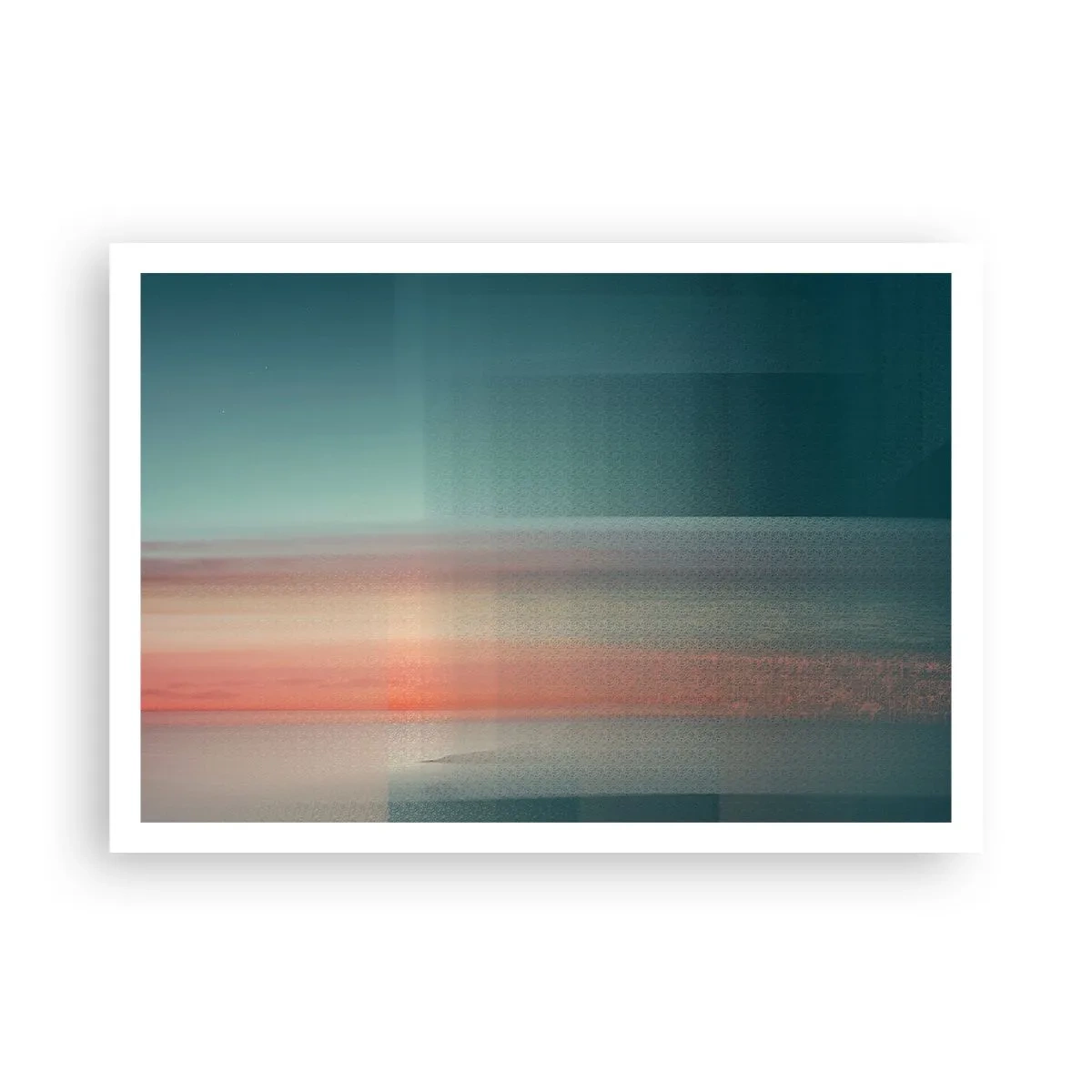 Affisch - Abstraktion: ljusvågor - 100x70 cm