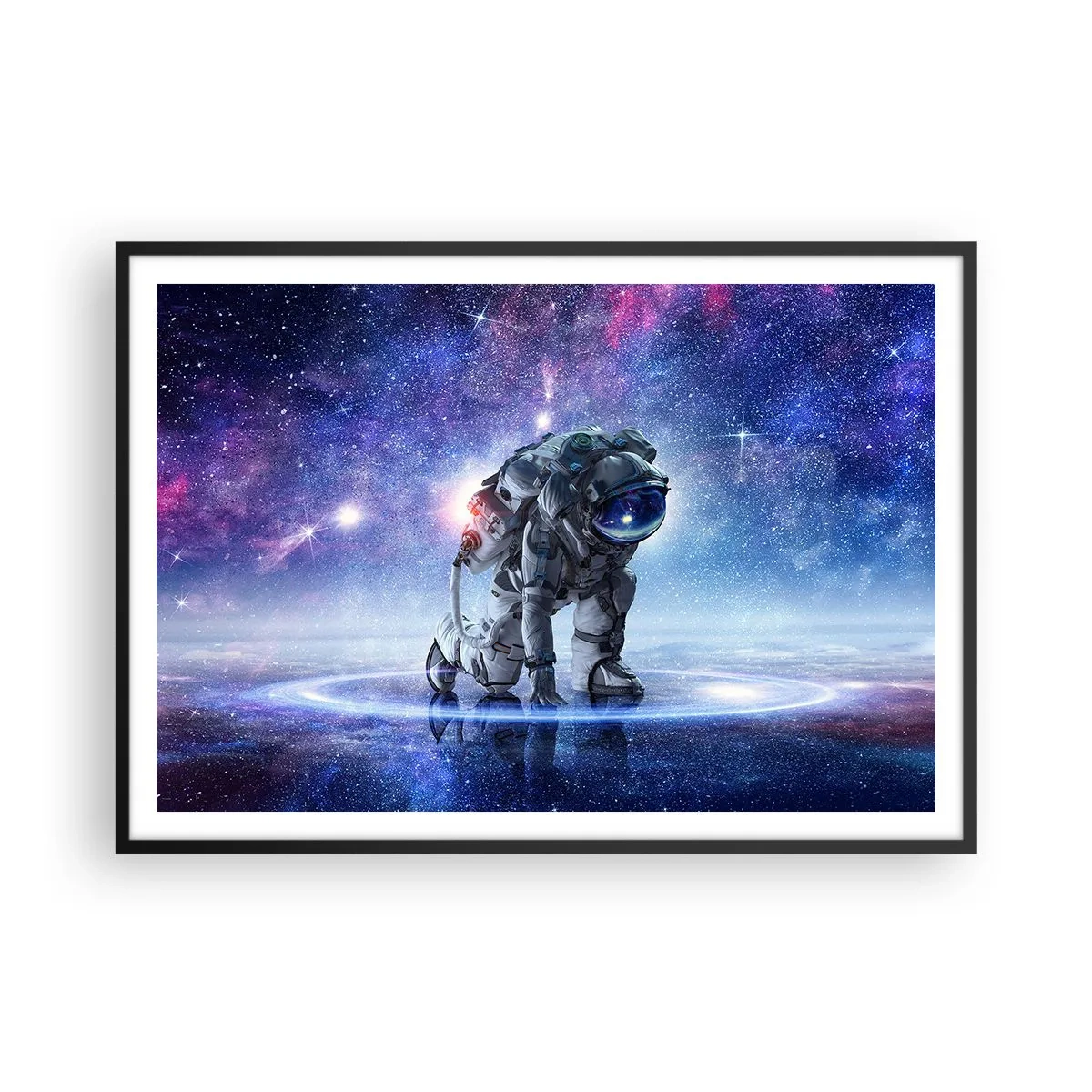 Affisch i svart ram - Stjärnig himmel över mig - 100x70 cm