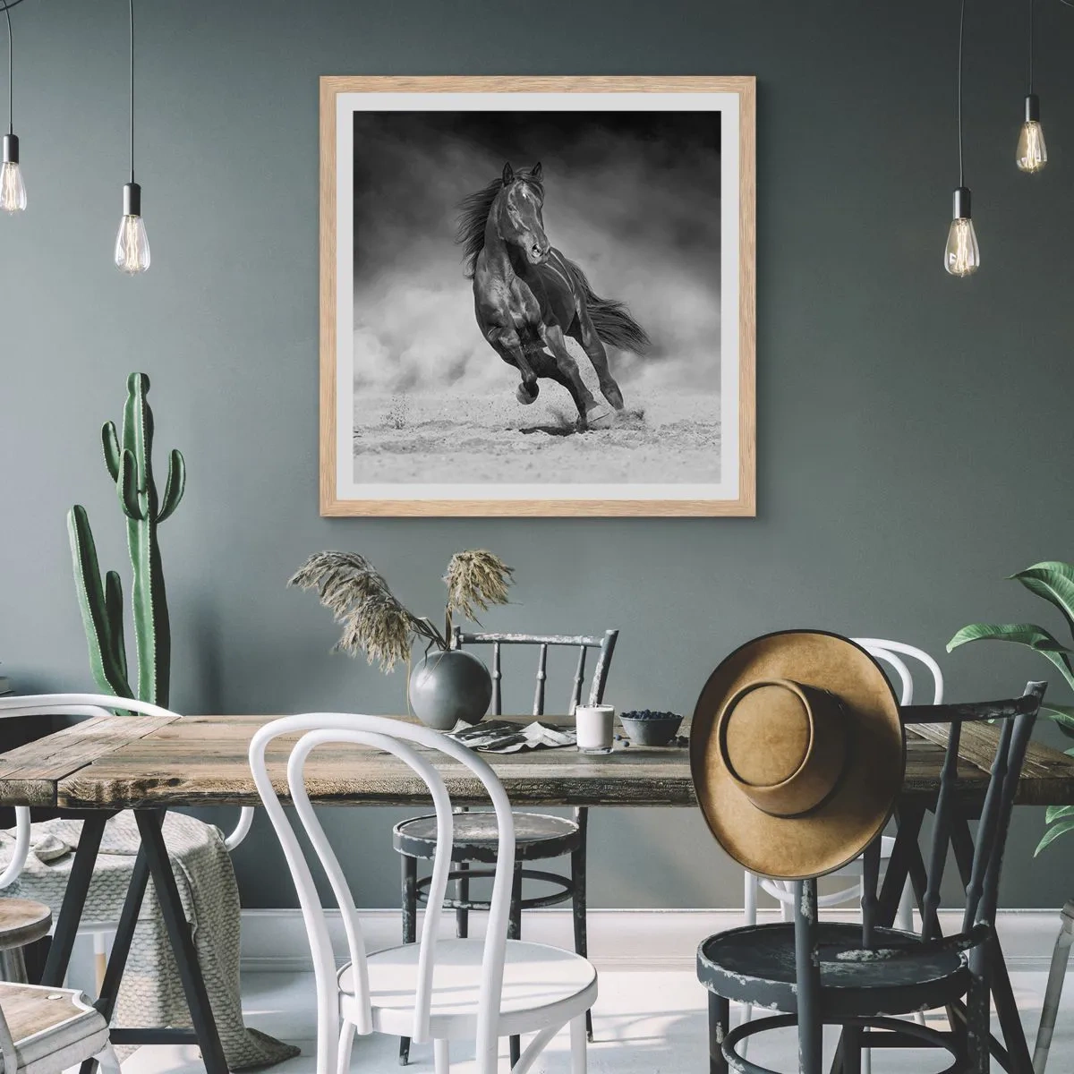 Affisch i ram av ljusek - Värd själva emiren - 50x50 cm