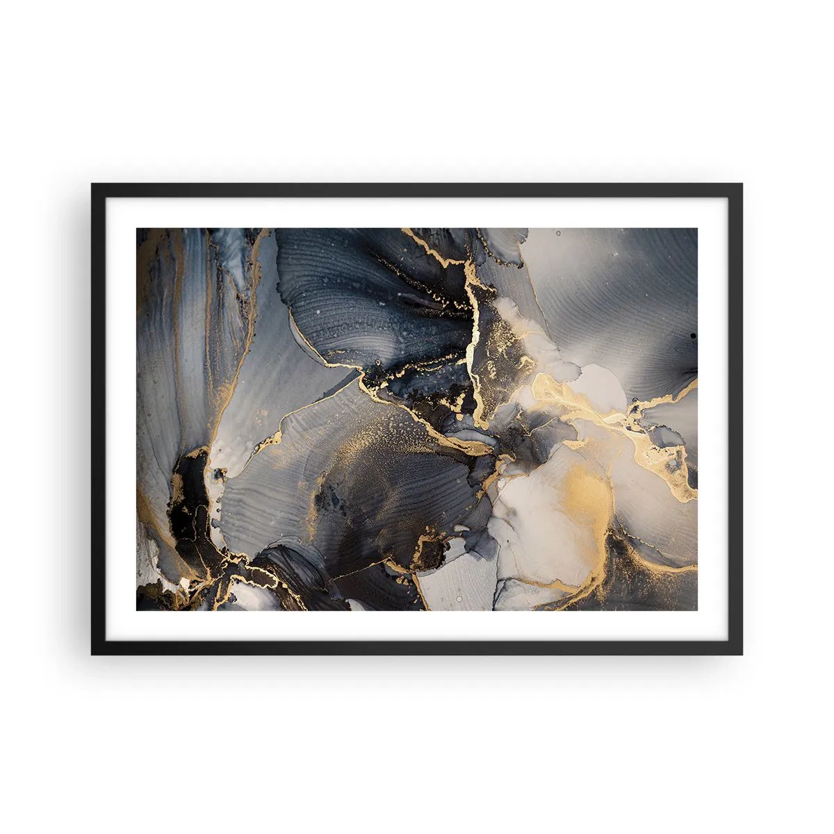 Affisch i svart ram - En stens liv - 70x50 cm