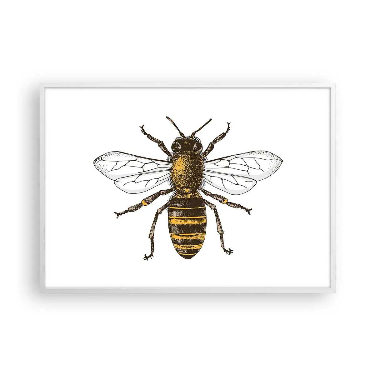 Affisch i vit ram - Vackert och bra - 100x70 cm