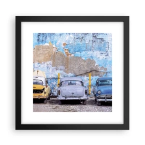 Affisch i svart ram - Veteranmöte - 30x30 cm