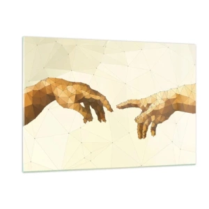 Glastavla - Bild på glas - Gudomlig geometri - 120x80 cm