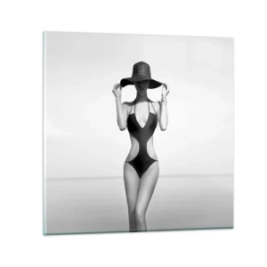 Glastavla - Bild på glas - Mitt förnamn är: Elegans - 70x70 cm