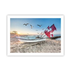 Affisch - Välförtjänt vila - 70x50 cm