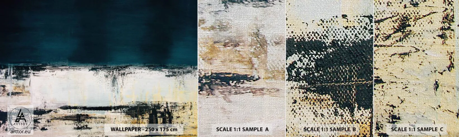 Provbit av fototapet Premium Canvas - Horisontell komposition - Abstraktion, Bit, Målning - 100x30 cm