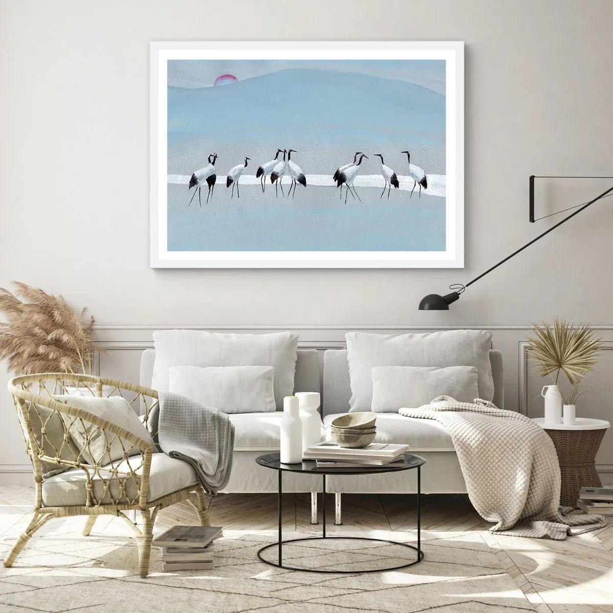 Affisch i vit ram - Efter en het dag - 50x40 cm