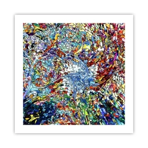 Affisch - Glasmålning - droppar  - 50x50 cm