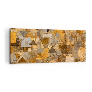 Canvastavla - Bild på duk - Värld infattad i form - 100x40 cm