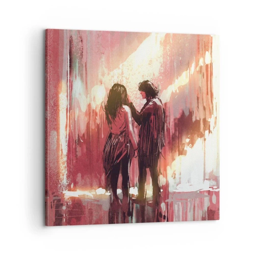 Canvastavla - Bild på duk - Kärlekens eviga spektakel - 60x60 cm
