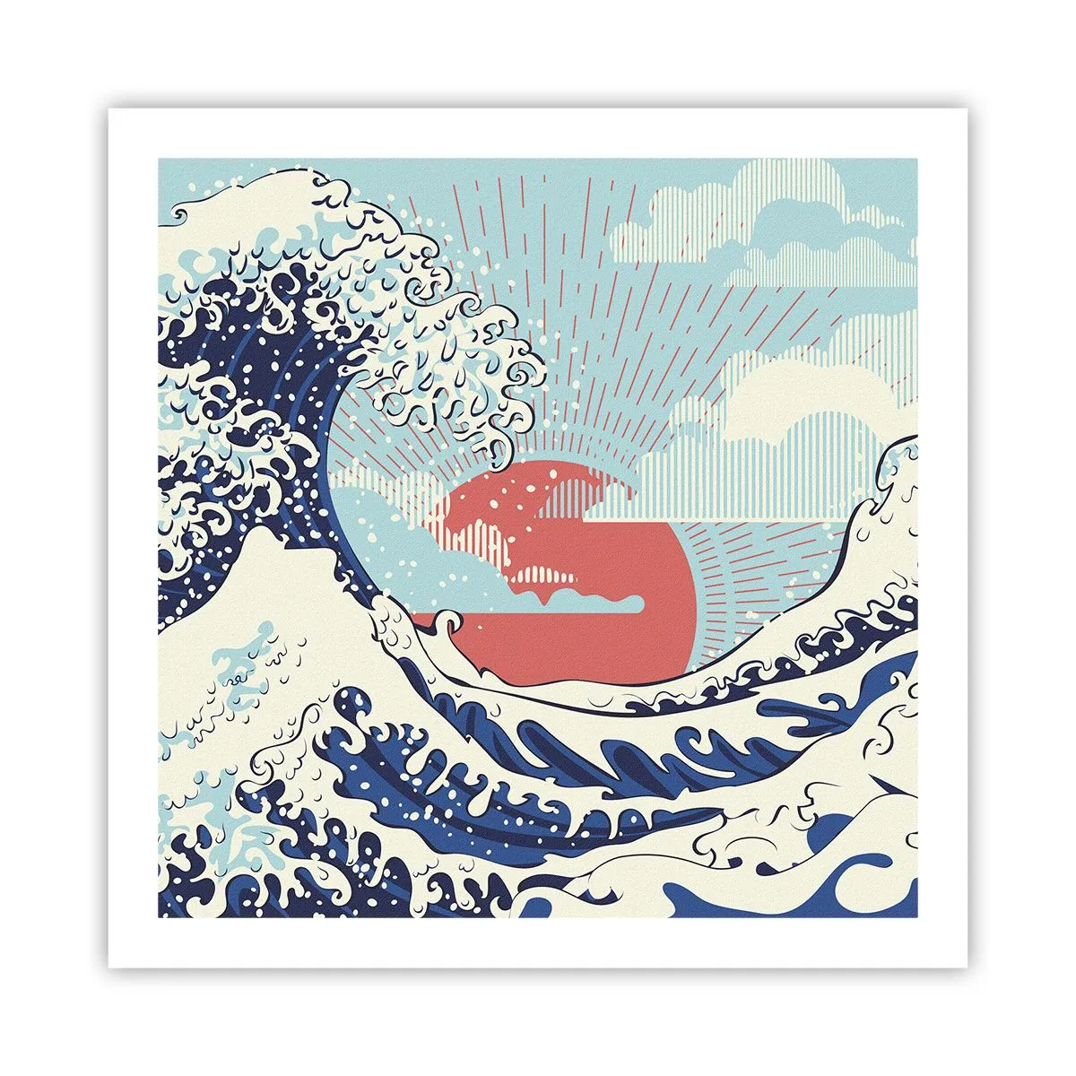 Affisch - Ur japanska inspirationer - 60x60 cm