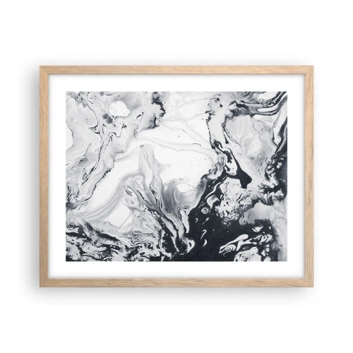 Affisch i ram av ljusek - Jordens inre - 50x40 cm