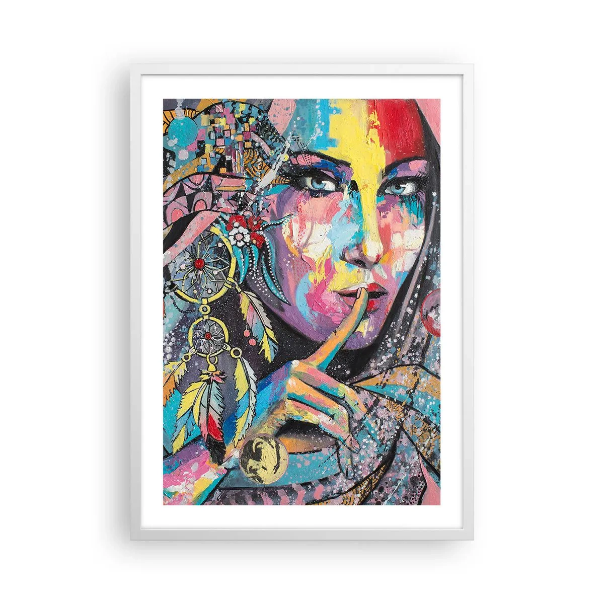 Affisch i vit ram - Var tyst tills du förstår - 50x70 cm