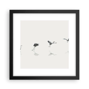 Affisch i svart ram - Fyra enkla steg - 30x30 cm