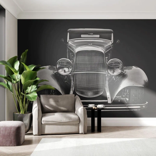 Fototapet Premium Sand - En sann gentleman - Retro, Bil, Klassisk - 350x256 cm