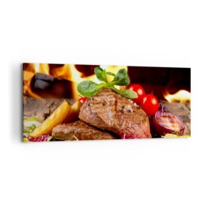 Canvastavla - Bild på duk - Framtrollad med glöd - 100x40 cm