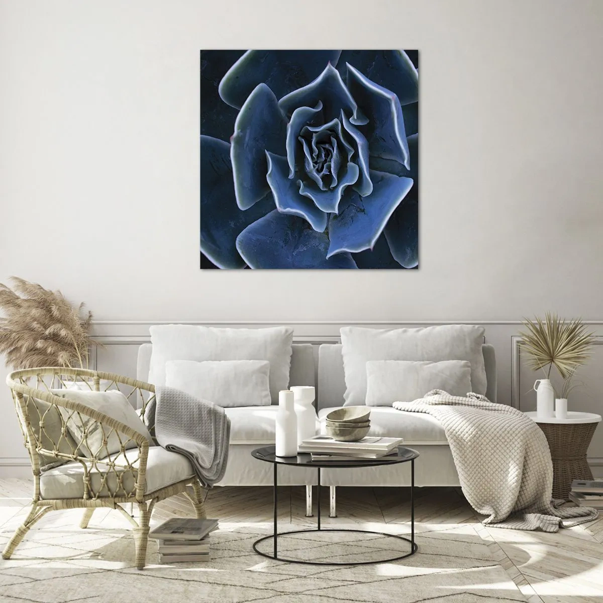 Glastavla - Bild på glas - Öknens blomma - 40x40 cm