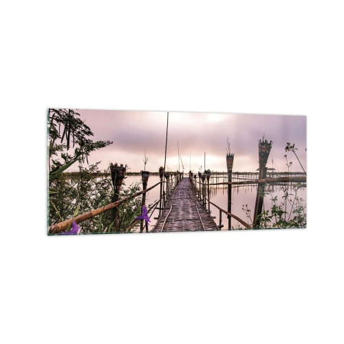 Glastavla - Bild på glas - Asiens lugn och tystnad - 120x50 cm