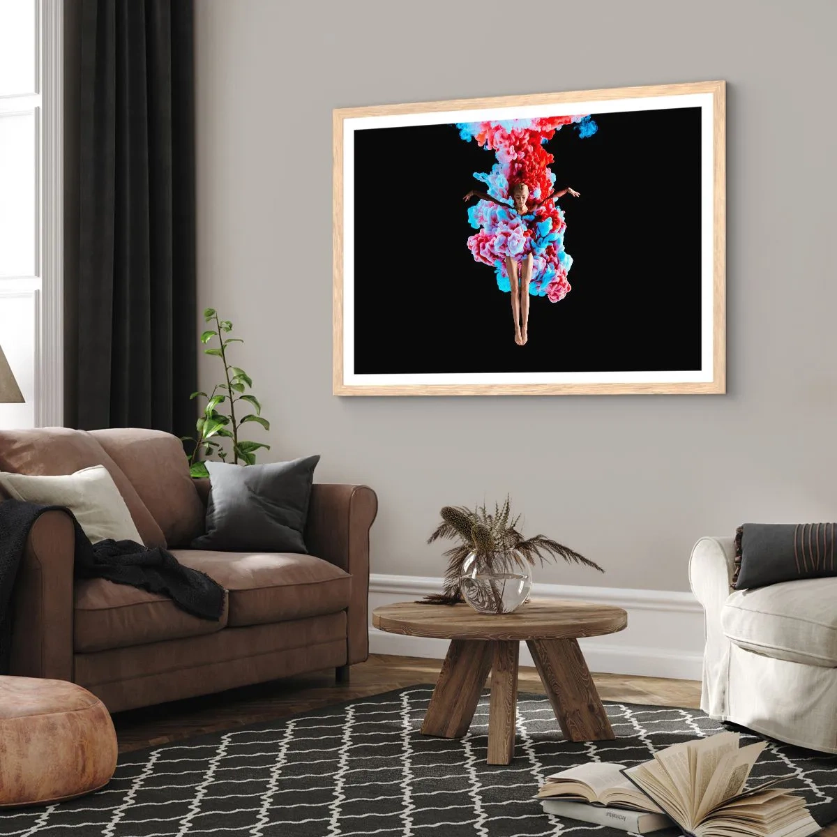 Affisch i ram av ljusek - Fullt blommande - 70x50 cm