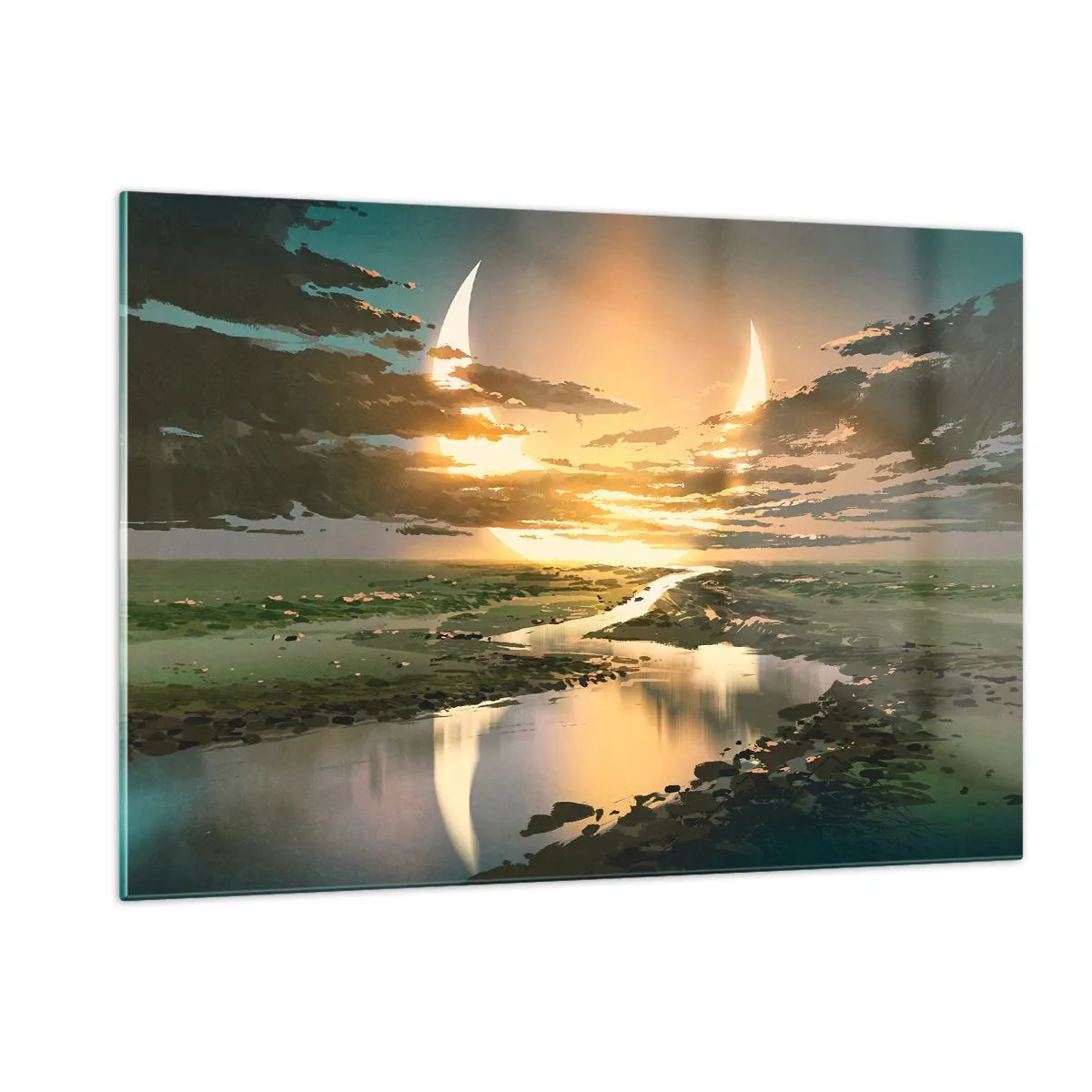 Glastavla - Bild på glas - Någonstans i en avlägsen galax - 120x80 cm