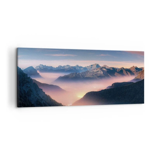 Canvastavla - Bild på duk - Ljus i dalarna - 100x40 cm