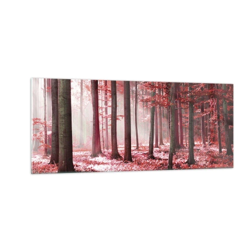 Glastavla - Bild på glas - Röd är lika vacker - 100x40 cm