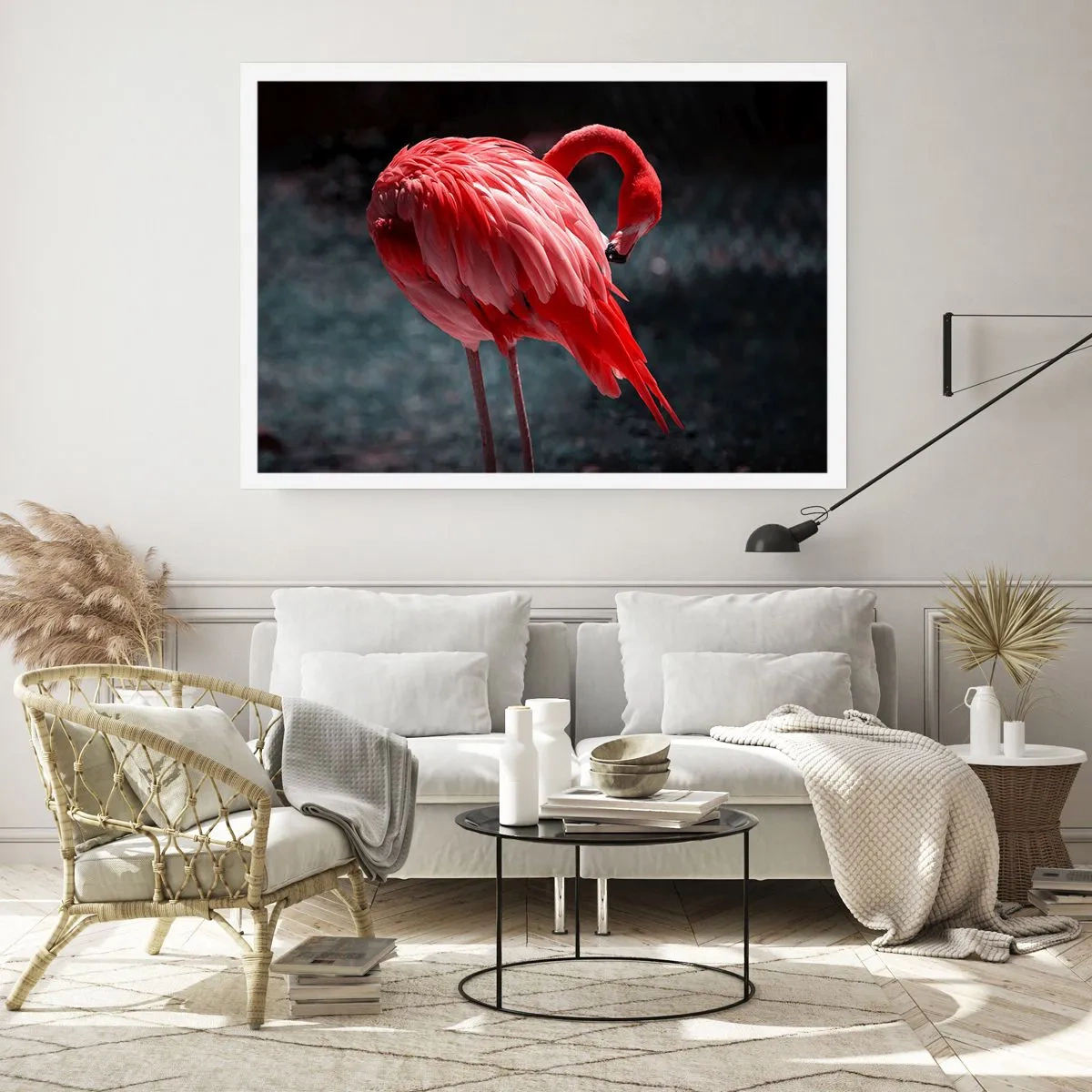 Affisch - Djuprött naturpoem - 91x61 cm
