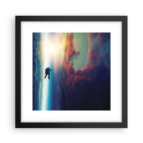 Affisch i svart ram - Stå emot universumet - 30x30 cm
