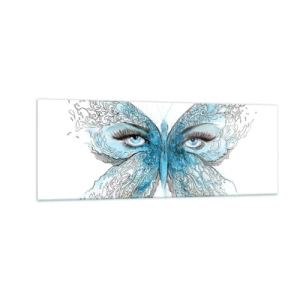 Glastavla - Bild på glas - Fjärilögon - 140x50 cm
