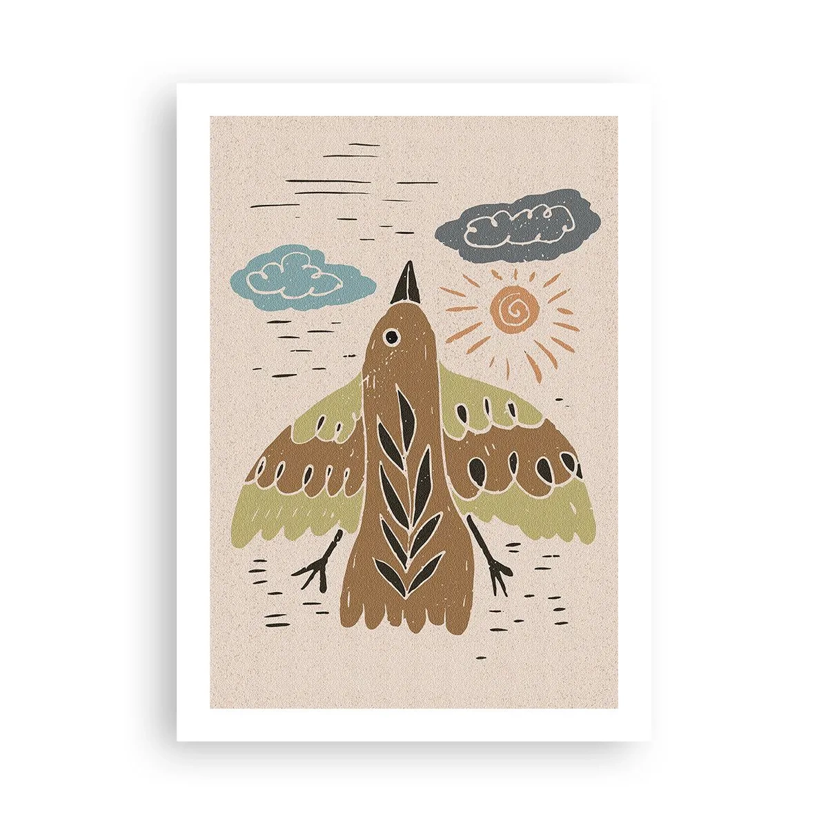 Affisch - Glädjefylld flygning - 50x70 cm